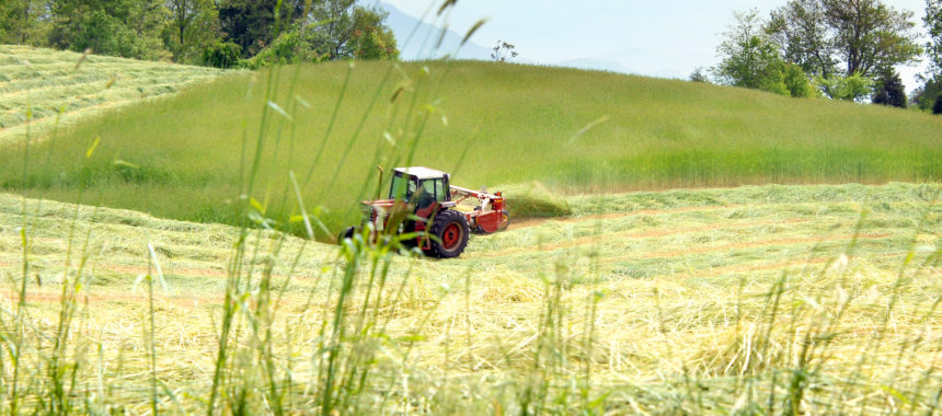 tractor in field